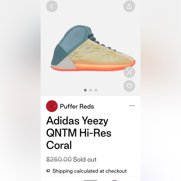 ADIDAS YEEZY QNTM HI-RES CORAL SHOES SNEAKERS MENS SIZE 9.5 NEW IN BOX quantum - Picture 2 of 11